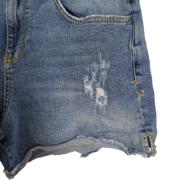 Pilcro And The Letterpress Distressed Denim Shorts Slim Boyfriend Fit Size 29‎ - Picture 4 of 10